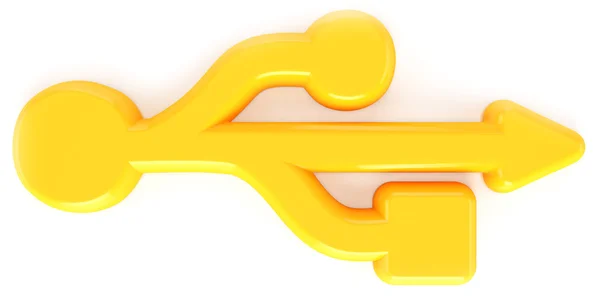 Usb icon yellow — Stock Photo, Image