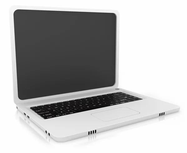 Laptop weiß — Stockfoto