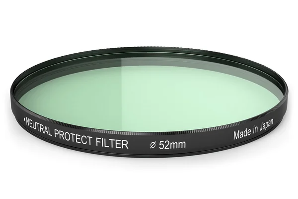 Filters to protect the lens isolated on white background — Stock Photo, Image