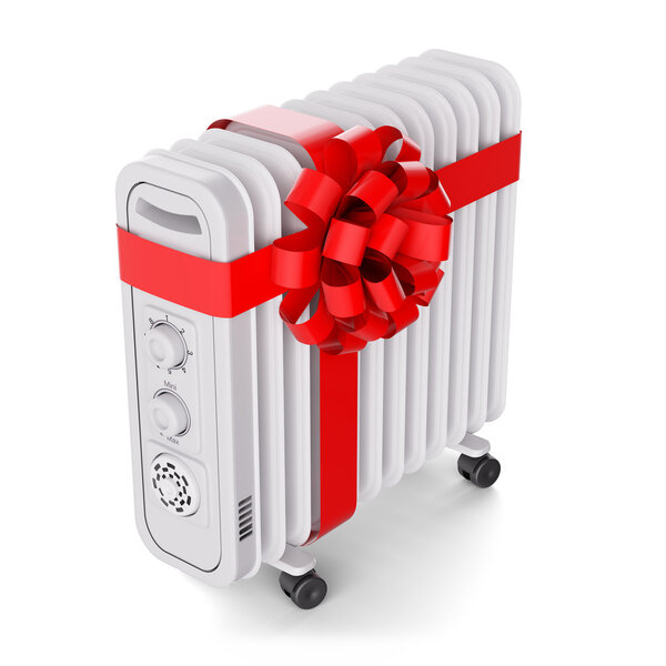 Heaters with red ribbon