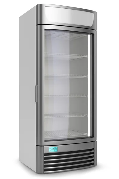 Vertikale Vitrine Kühlschrank mit Gefrierfach — Stockfoto