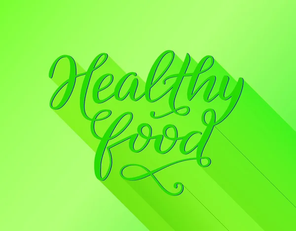 Healthy food lettering — Stock Vector