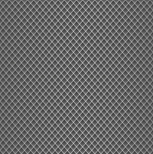 Realistic metal grid texture background. Structure of metal mesh fence with highlights and shadows. Vector backdrop. — Stock Vector