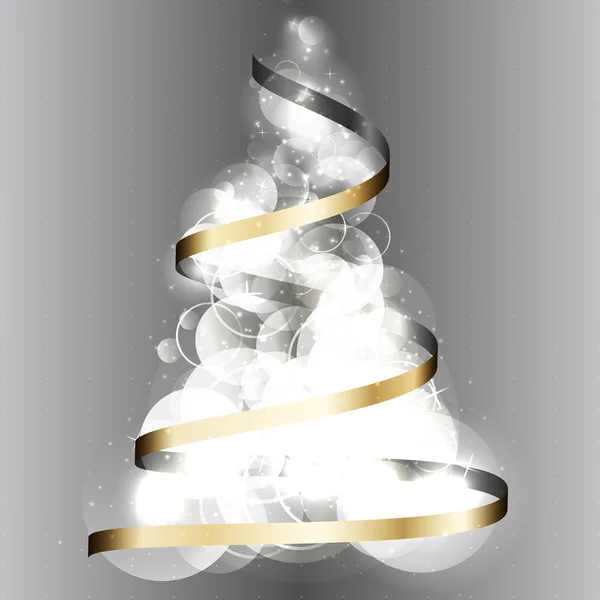Arbre de Noël 2015 ruban vecteur fond — Image vectorielle