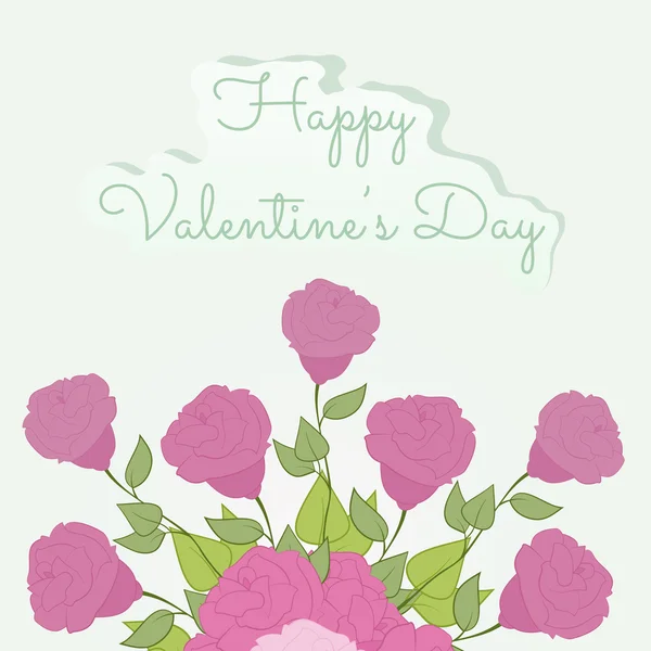 Ilustración del ramo de rosas el día de San Valentín — Vector de stock