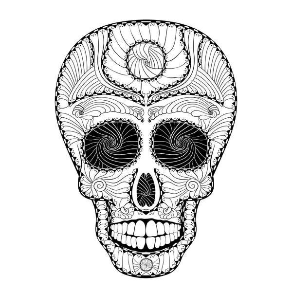 Dia de Muertos tatouage crâne jour des morts — Image vectorielle