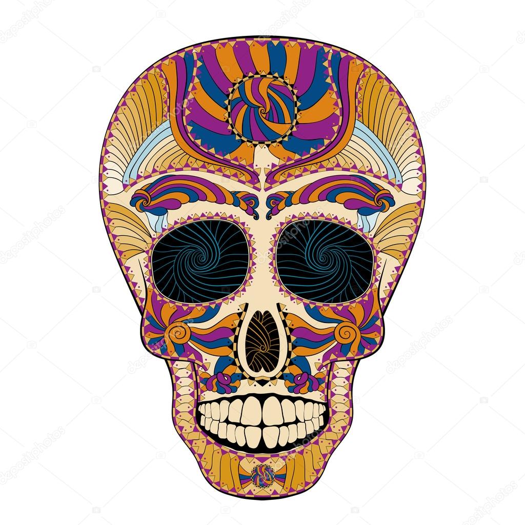 Dia de Muertos Tattoo Skull Day of The Dead Colorful