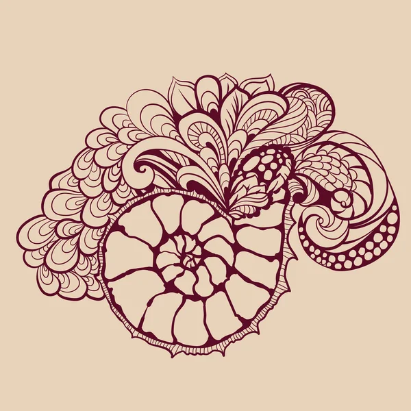 Beautiful shell with swirls — Stock vektor