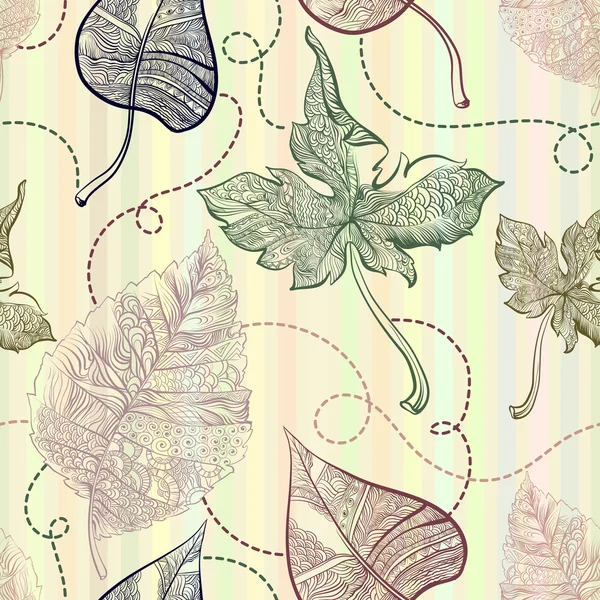 Otoño hojas ornamento sin costuras — Archivo Imágenes Vectoriales