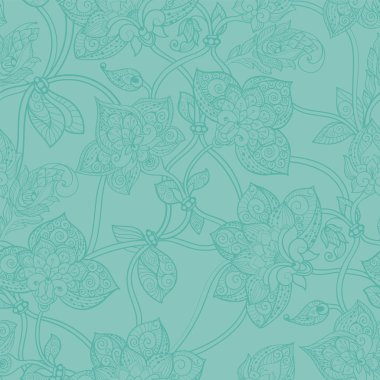 Pastel yeşil tonlarda seamless modeli