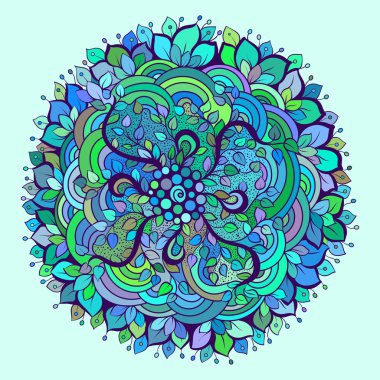 Hint tarzı eski Vintage süsleme mandala