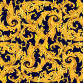 goldene nahtlose Vektor viktorianischen Barock Hintergrund. Renaissance-Dekoration