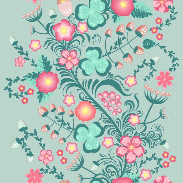 Patrón sin costura floral de primavera en colores pastel suaves — Archivo Imágenes Vectoriales