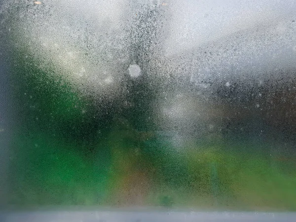 Water Drops Steam Rain Window Glass Rain — Stock Photo, Image