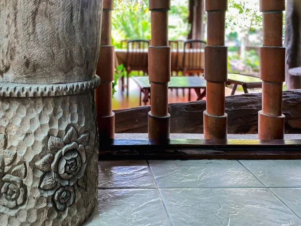 在泰国 古董装饰品在家庭 餐馆或花园中很流行 用来装饰房子或餐馆 为它们创造美感 — 图库照片