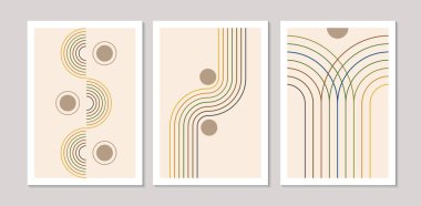 Soyut çizgili posterlerin koleksiyonu. Sansür konsepti sanatı. Modern mobokrom posterleri. Kapaklar, Afişler, Broşürler ve Kartpostallar için İllüstrasyon.