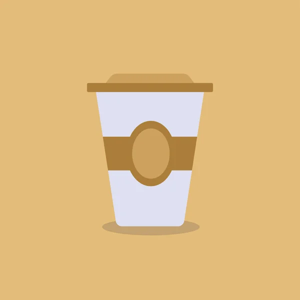Kaffe Cup Flad Ikon Kaffekop Logo Vektorillustration Isoleret Redigerbar Streg – Stock-vektor