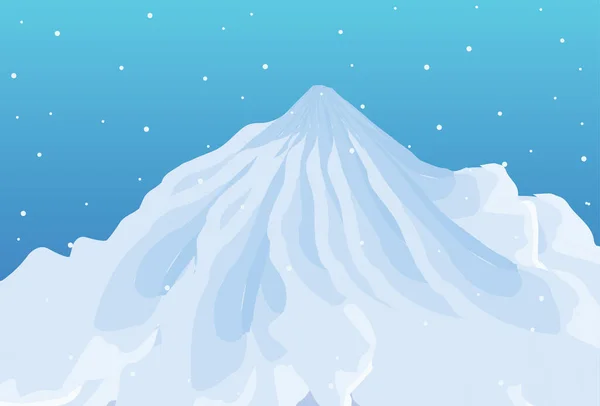 Векторні Ілюстрації Красивого Сніжного Гірського Ландшафту Схід Захід Сонця Горах — стоковий вектор