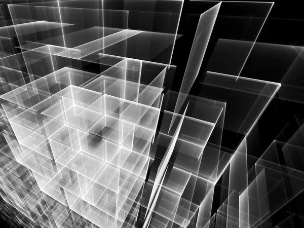 Abstrakt datorgenererade bilden glödande kuber — Stockfoto