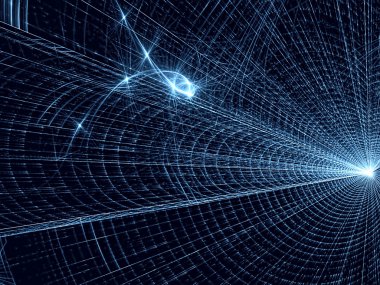 Soyut arka plan tüneli dijital olarak oluşturulan görüntü