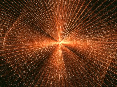 Bulanık disk ve ışınları - dijital olarak oluşturulan görüntü soyut