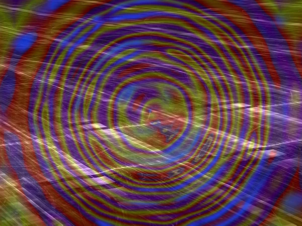 Abstract chaos ripples - digitally generated image — Stock Photo, Image