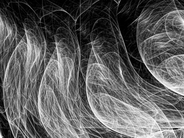 Soyut kaos eğrileri - dijital olarak oluşturulan görüntü