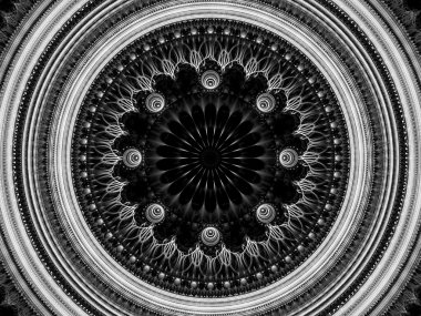 Soyut mandala çiçek - dijital olarak oluşturulan görüntü