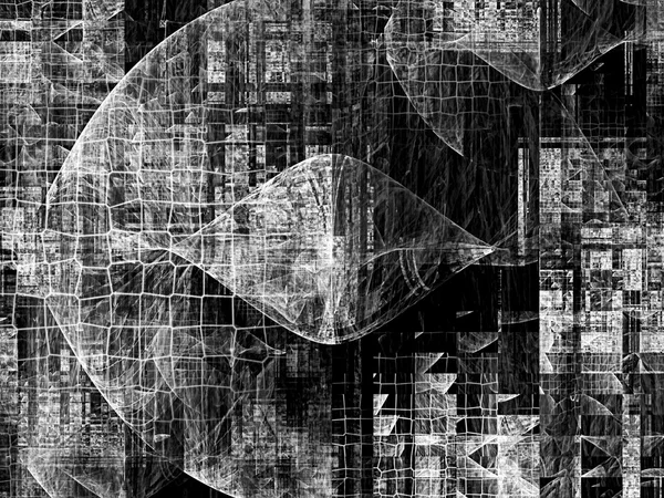 Абстрактная фоновая сетка и завитки - сгенерированное изображение — стоковое фото