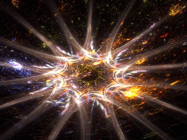 Esplosione astratta di stelle - immagine generata digitalmente — Foto Stock