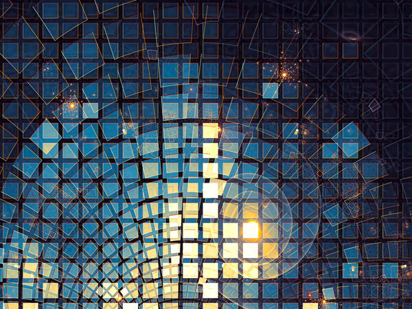 Abstract square grid digitally generated image