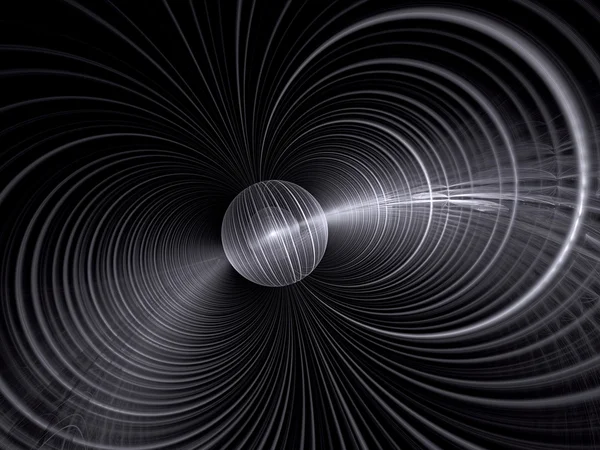 Círculos concéntricos fractales - imagen abstracta generada digitalmente — Foto de Stock