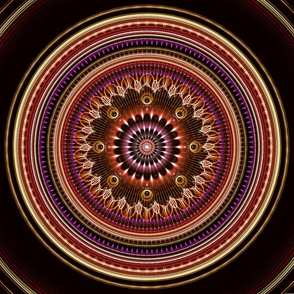 Abstract mandala flower - digitally generated image — Stock Photo, Image