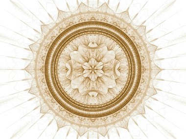 Soyut mandala çiçek - dijital olarak oluşturulan görüntü