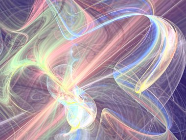 Soyut kaos eğrileri - dijital olarak oluşturulan görüntü