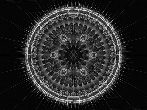 Abstract circle fractal - digitally generated image
