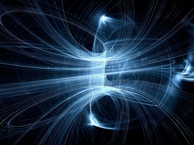 Soyut parlak çizgiler - dijital olarak oluşturulan görüntü