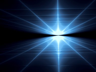Soyut ışınları ve perspectime - dijital olarak oluşturulan görüntü