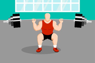 Spor salonunda halterli bir sporcu.