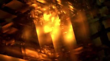 Dijital soyut video, altın döngü teknolojisi arka planı