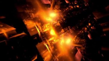 Soyut video, hareketli altın saray teknolojisi arka planı