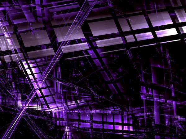 Abstract violet computer-generated image in the technical style — 스톡 사진