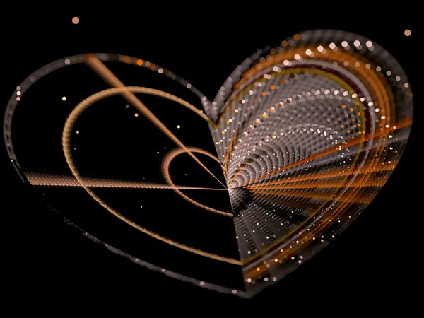Abstract selective focus computer-generated heart — Zdjęcie stockowe