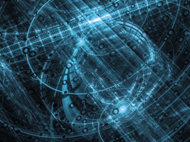 Abstract computer-generated modern blue background