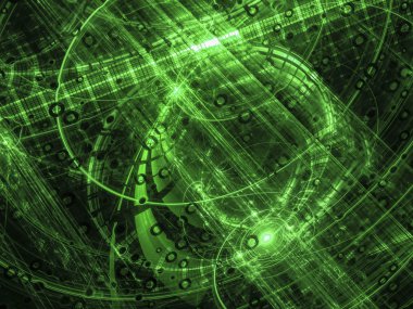 Abstract computer-generated modern green background