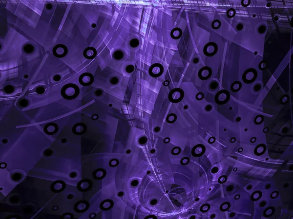 Abstract purple technology style image on a black background — Stock Photo, Image