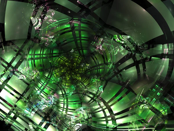 Абстрактний зелений технічний фон, створений комп'ютером — стокове фото