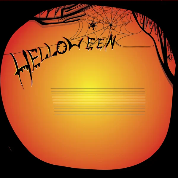 Illustrazione del bordo helloween — Vettoriale Stock