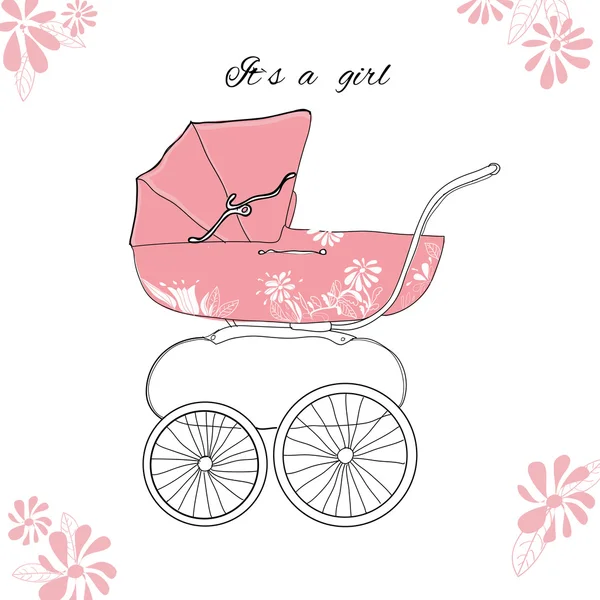 女の子のためのピンクの parm のイラスト — ストックベクタ