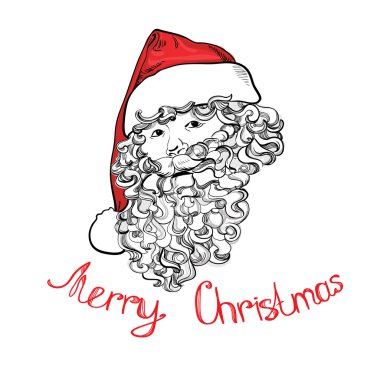 Noel metin ile Santa yüz